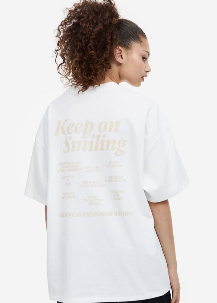 Snowflake Oversized Printed Tee